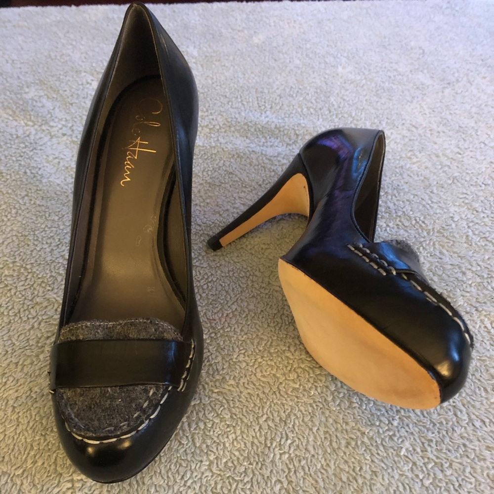Cole Haan Nike Air Violet Moc Pump 9 Black size7.5